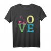 Damen Schlittschuh Eiskunstlauf Eislaufen LOVE Geschenk T-Shirt – Klassisch geschnitten, perfekt für Eiskunstlauf-Fans