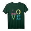 Damen Schlittschuh Eiskunstlauf Eislaufen LOVE Geschenk T-Shirt – Klassisch geschnitten, perfekt für Eiskunstlauf-Fans