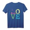Damen Schlittschuh Eiskunstlauf Eislaufen LOVE Geschenk T-Shirt – Klassisch geschnitten, perfekt für Eiskunstlauf-Fans