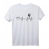 Eiskunstlauf Herzschlag T-Shirt für Damen - Motivationsshirt mit Herz-Design für Eiskunstläuferinnen