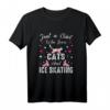 Nur ein Mädchen, das Katzen und Eislaufen liebt - Lustiges Eiskunstlauf T-Shirt, perfektes Geschenk für Weihnachten & Geburtstag