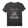 Nur ein Mädchen, das Katzen und Eislaufen liebt - Lustiges Eiskunstlauf T-Shirt, perfektes Geschenk für Weihnachten & Geburtstag
