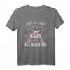 Nur ein Mädchen, das Katzen und Eislaufen liebt - Lustiges Eiskunstlauf T-Shirt, perfektes Geschenk für Weihnachten & Geburtstag