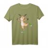 Reh beim Eislaufen HapMonkey Wintersport T-Shirt - Lustiges Tiermotiv für Damen, Herren & Kinder