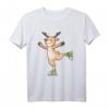 Reh beim Eislaufen HapMonkey Wintersport T-Shirt - Lustiges Tiermotiv für Damen, Herren & Kinder