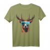 Hirsch Trachtenshirt für Herren, Damen & Kinder - Lässiges bayrisches T-Shirt für Oktoberfest, Volksfest & Bergsteiger, Jäger & Wanderer