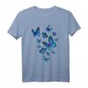 Blauer Schmetterling Kunst Garten T-Shirt – Buntes Design für Naturliebhaber und Gartenfreunde