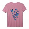 Blauer Schmetterling Kunst Garten T-Shirt – Buntes Design für Naturliebhaber und Gartenfreunde