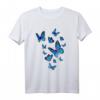 Blauer Schmetterling Kunst Garten T-Shirt – Buntes Design für Naturliebhaber und Gartenfreunde