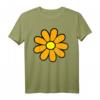 Happy Orange Daisy 60er/70er Retro Hippie T-Shirt für Blumenliebhaber, Gärtner & Boho-Mode Fans