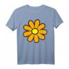 Happy Orange Daisy 60er/70er Retro Hippie T-Shirt für Blumenliebhaber, Gärtner & Boho-Mode Fans