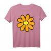 Happy Orange Daisy 60er/70er Retro Hippie T-Shirt für Blumenliebhaber, Gärtner & Boho-Mode Fans