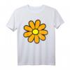 Happy Orange Daisy 60er/70er Retro Hippie T-Shirt für Blumenliebhaber, Gärtner & Boho-Mode Fans