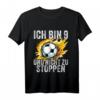 Kinder 9 Jahre Junge Fußball T-Shirt - Geburtstagsspruch 'Ich bin 9 und nicht zu stoppen' für den 9. Geburtstag, Neffe, Sohn, Patenkind