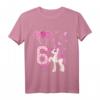 Kinder 6. Geburtstag Mädchen Pferd & Einhorn T-Shirt – Geburtstagsdeko, Outfit & Geschenkidee für 6-Jährige mit Luftballons & Herz Deko