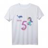 Kinder 5. Geburtstag Meerjungfrau T-Shirt – Niedliches Geburtstagsshirt für kleine Meerjungfrauen, Geschenkidee für Töchter, Nichten & Freundinnen