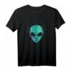 Alien Kopf Sternennachthimmel Geschenk Fun T-Shirt - Lustiges Sci-Fi T-Shirt für Alien, Weltraum, Galaxie & UFO Fans
