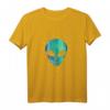 Alien Kopf Sternennachthimmel Geschenk Fun T-Shirt - Lustiges Sci-Fi T-Shirt für Alien, Weltraum, Galaxie & UFO Fans