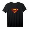 Superman Charcoal Shield T-Shirt - Offiziell lizenzierter DC Comics Superhelden Fanartikel für Erwachsene, Kinder & Damen