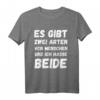 Vintage Es Gibt Zwei Arten Von Menschen Und Ich Hasse Beide T-Shirt – Lustiges Sarkasmus-Shirt für Menschenhasser & Humorliebhaber