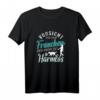 Vorsicht Vor Dem Frauchen Der Hund Ist Harmlos T-Shirt - Lustiges Gassi T-Shirt für Hundeliebhaber, perfekt als Geschenk zu Weihnachten & Geburtstag