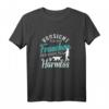 Vorsicht Vor Dem Frauchen Der Hund Ist Harmlos T-Shirt - Lustiges Gassi T-Shirt für Hundeliebhaber, perfekt als Geschenk zu Weihnachten & Geburtstag