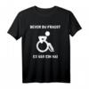 Es war ein Hai Rollstuhlfahrer T-Shirt – Lustiges Geschenk mit schwarzem Humor für Rollstuhlfahrer & Menschen mit Gehbehinderung