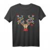 Rentier Weihnachts-T-Shirt Geschenkidee mit Baumkugeln & Mütze – Perfekt für Weihnachten, Familienfeiern & als festliches Geschenk
