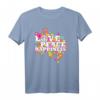 Love Peace Happiness - 60er 70er Hippie Flowerpower T-Shirt für Festival, Alltag & Party - Perfektes Geschenk für Retro-Liebhaber