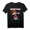 Dabbing Fußball Jungen Kroatien Trikot Hrvatska - Kinder Fan T-Shirt für Kroatien und Fußballtraining