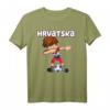 Dabbing Fußball Jungen Kroatien Trikot Hrvatska - Kinder Fan T-Shirt für Kroatien und Fußballtraining