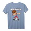 Dabbing Fußball Jungen Kroatien Trikot Hrvatska - Kinder Fan T-Shirt für Kroatien und Fußballtraining