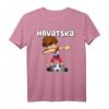 Dabbing Fußball Jungen Kroatien Trikot Hrvatska - Kinder Fan T-Shirt für Kroatien und Fußballtraining