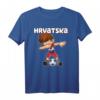 Dabbing Fußball Jungen Kroatien Trikot Hrvatska - Kinder Fan T-Shirt für Kroatien und Fußballtraining