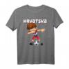 Dabbing Fußball Jungen Kroatien Trikot Hrvatska - Kinder Fan T-Shirt für Kroatien und Fußballtraining