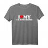 Ich liebe meinen Ex-Freund T-Shirt mit roter Herz-Grafik – Lustiges Geschenk zum Geburtstag, Valentinstag, Weihnachten & Überraschung für Ex-Freund