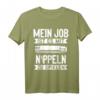 Mit Nippeln spielen - Lustiges Klempner Heizungsbauer Installateur T-Shirt für Männer, Handwerker & Rohrleitungsprofis