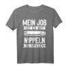 Mit Nippeln spielen - Lustiges Klempner Heizungsbauer Installateur T-Shirt für Männer, Handwerker & Rohrleitungsprofis