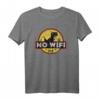 No Wifi Dino Kein Wlan Empfangsstörung Geschenk T-Shirt – Humorvolles Shirt bei Internet- und Signalproblemen