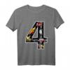 Kinder Geburtstagsshirt 4 Jahre mit Fahrzeugmotiven – Perfekt für Jungen & Mädchen zum 4. Geburtstag, Autos, Feuerwehrauto, Bagger & Traktor