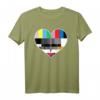 Testbild Herz T-Shirt für 80er und 90er Jahre - Retro Kostümidee für Fasching, Karneval & Motto-Partys