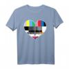 Testbild Herz T-Shirt für 80er und 90er Jahre - Retro Kostümidee für Fasching, Karneval & Motto-Partys
