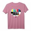 Testbild Herz T-Shirt für 80er und 90er Jahre - Retro Kostümidee für Fasching, Karneval & Motto-Partys