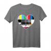 Testbild Herz T-Shirt für 80er und 90er Jahre - Retro Kostümidee für Fasching, Karneval & Motto-Partys