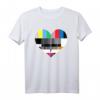 Testbild Herz T-Shirt für 80er und 90er Jahre - Retro Kostümidee für Fasching, Karneval & Motto-Partys