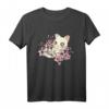 Kawaii Katze mit Sakura T-Shirt – Japanisches Otaku-Design für Anime- und Manga-Fans