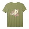 Kawaii Katze mit Sakura T-Shirt – Japanisches Otaku-Design für Anime- und Manga-Fans