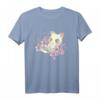 Kawaii Katze mit Sakura T-Shirt – Japanisches Otaku-Design für Anime- und Manga-Fans