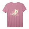 Kawaii Katze mit Sakura T-Shirt – Japanisches Otaku-Design für Anime- und Manga-Fans