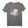 Kawaii Katze mit Sakura T-Shirt – Japanisches Otaku-Design für Anime- und Manga-Fans